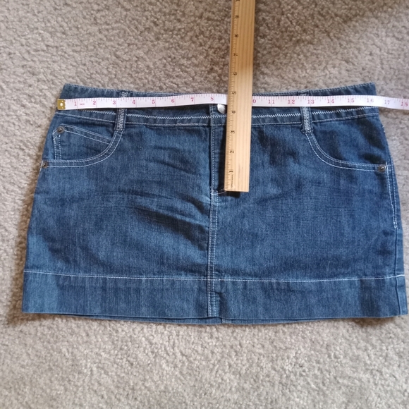 SO Denim Mini Skirt Y2k Size 9 Blue - Picture 3 of 5